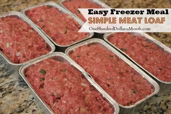 100-dollars-a-month-Easy-Freezer-Meal-Simple-Meat-Loaf