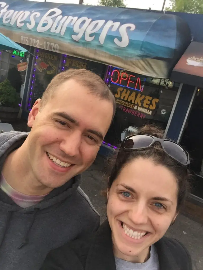 Cute Couple at Steve's Burgers