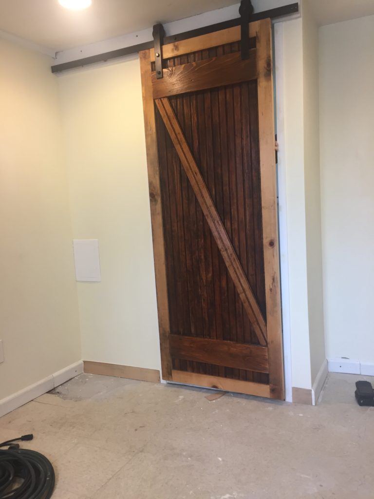 Barn door in progress