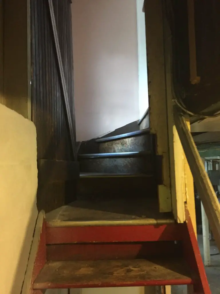 basement stairs remodel with landing