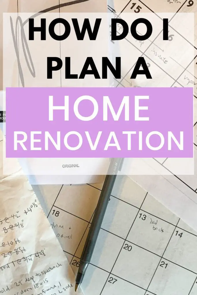 how do I plan a home renovation