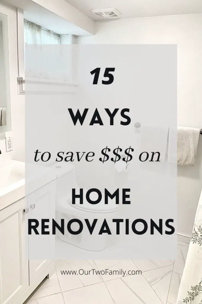 how to save money on home renovation