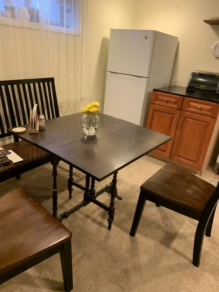 makeshift kitchen during renovation