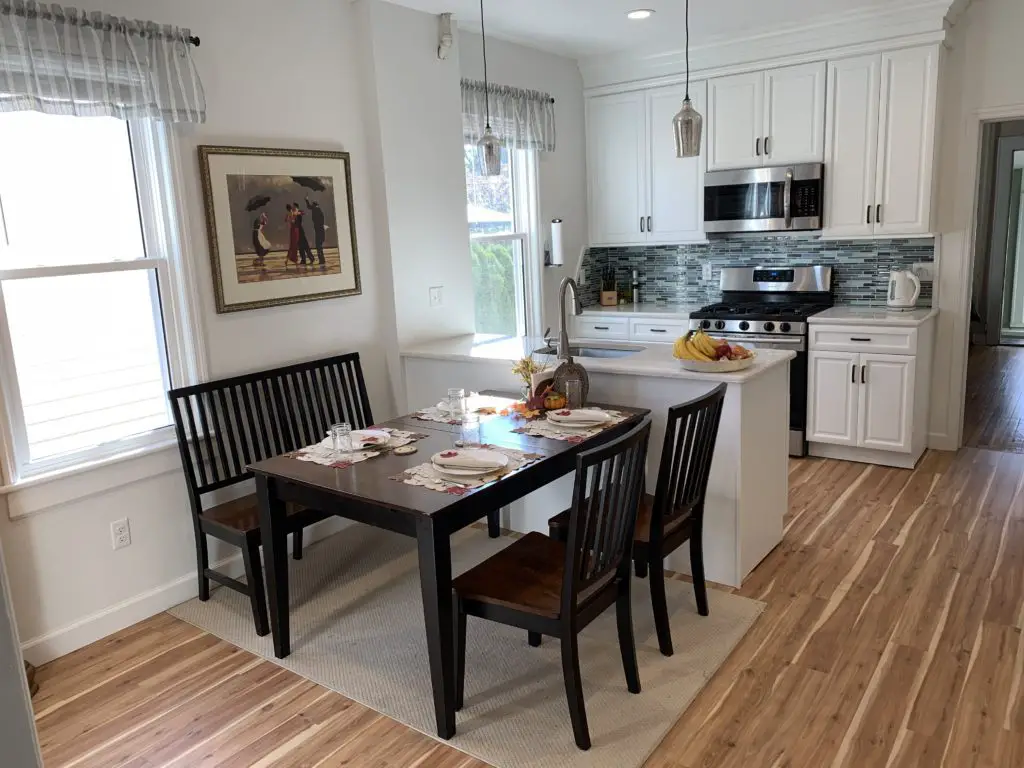 open concept galley kitchen