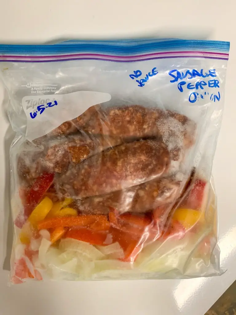 sausage and peppers freezer meal