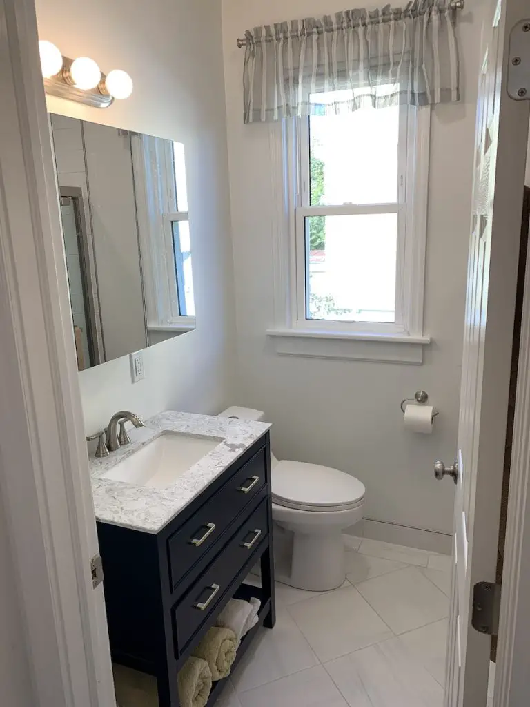 small bathroom remodel on a budget